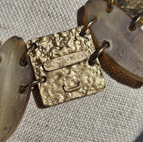 J. Jansen mixed metal handmade necklace & bracelet set - Picture 9 of 10